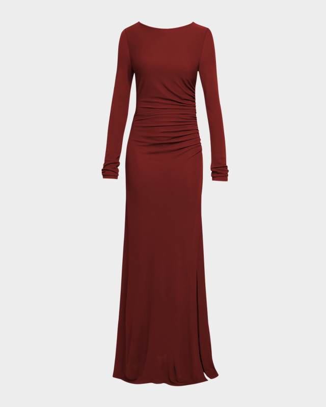 Abby Jersey Maxi Dress with Side Ruching
